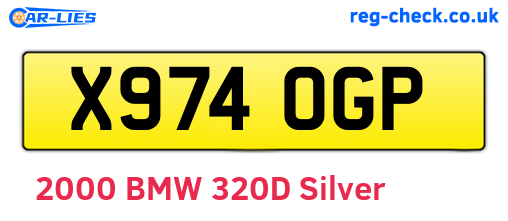 X974OGP are the vehicle registration plates.