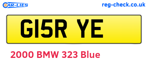 G15RYE are the vehicle registration plates.