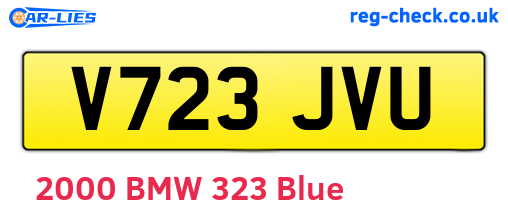 V723JVU are the vehicle registration plates.