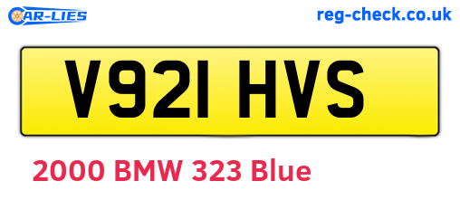 V921HVS are the vehicle registration plates.