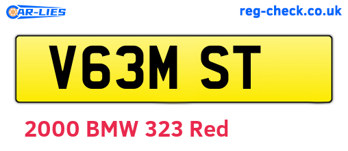 V63MST are the vehicle registration plates.