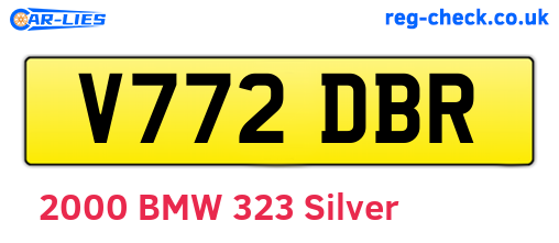 V772DBR are the vehicle registration plates.