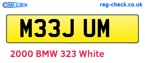 M33JUM are the vehicle registration plates.