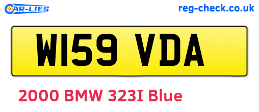 W159VDA are the vehicle registration plates.