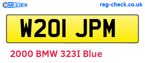 W201JPM are the vehicle registration plates.