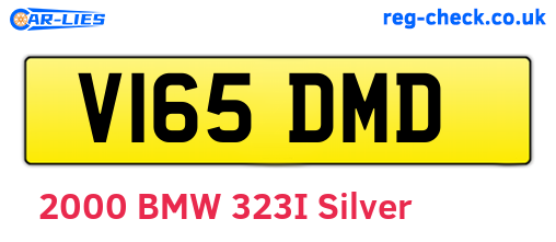 V165DMD are the vehicle registration plates.