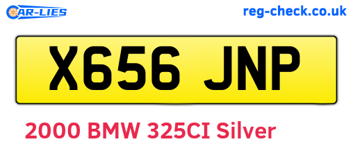 X656JNP are the vehicle registration plates.