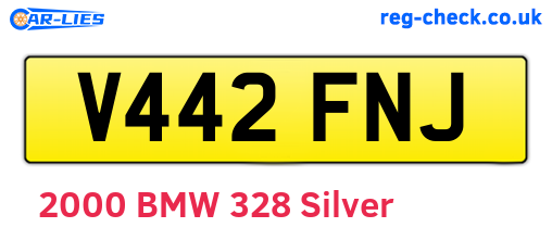 V442FNJ are the vehicle registration plates.