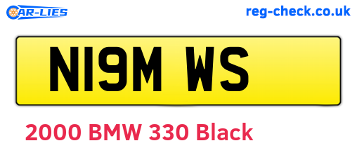 N19MWS are the vehicle registration plates.