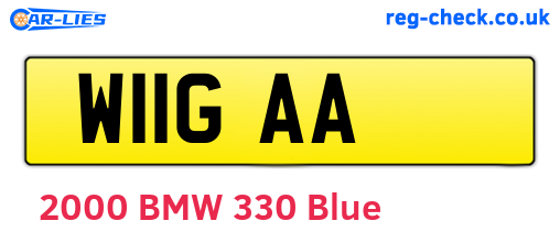 W11GAA are the vehicle registration plates.