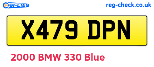 X479DPN are the vehicle registration plates.