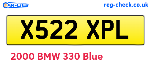 X522XPL are the vehicle registration plates.