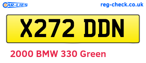 X272DDN are the vehicle registration plates.