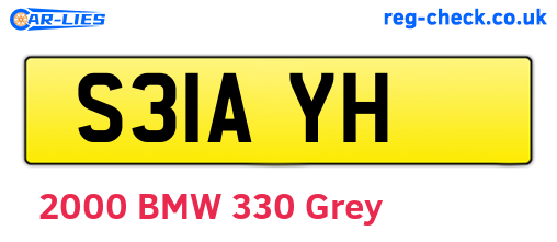 S31AYH are the vehicle registration plates.