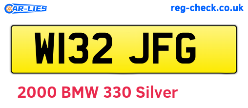 W132JFG are the vehicle registration plates.