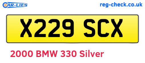 X229SCX are the vehicle registration plates.
