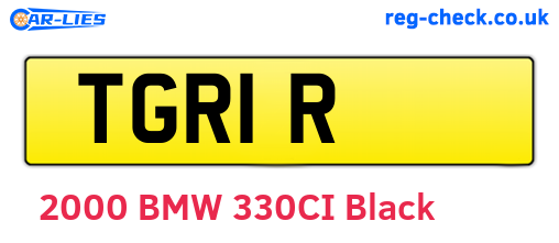 TGR1R are the vehicle registration plates.