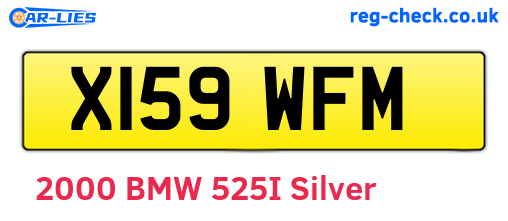 X159WFM are the vehicle registration plates.