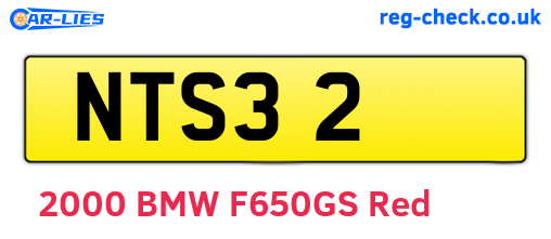 NTS32 are the vehicle registration plates.