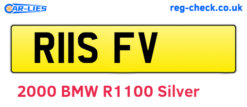 R11SFV are the vehicle registration plates.
