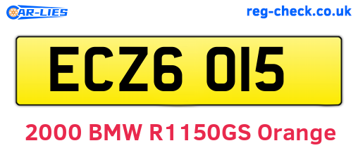 ECZ6015 are the vehicle registration plates.