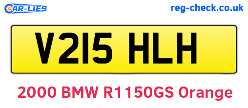 V215HLH are the vehicle registration plates.
