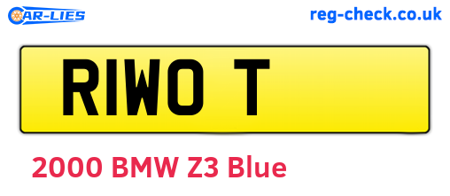 R1WOT are the vehicle registration plates.