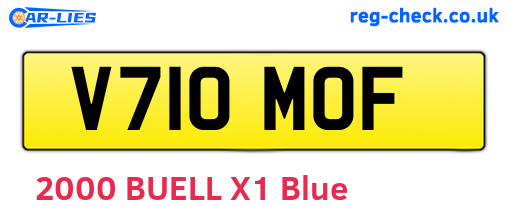 V710MOF are the vehicle registration plates.