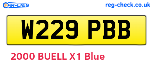 W229PBB are the vehicle registration plates.