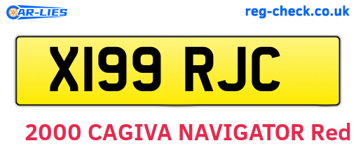 X199RJC are the vehicle registration plates.