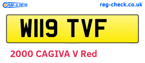 W119TVF are the vehicle registration plates.