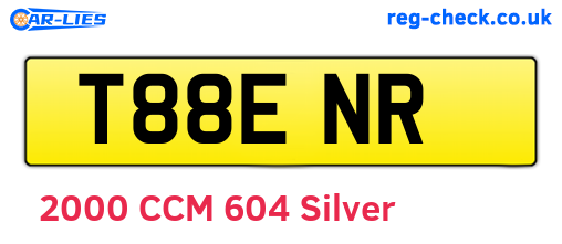 T88ENR are the vehicle registration plates.