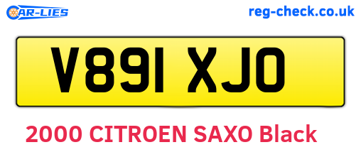 V891XJO are the vehicle registration plates.