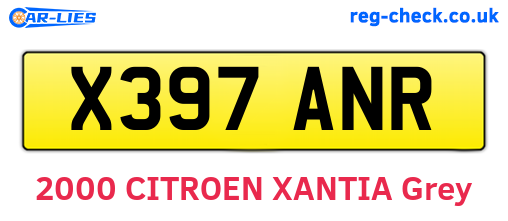 X397ANR are the vehicle registration plates.