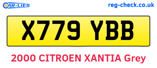 X779YBB are the vehicle registration plates.