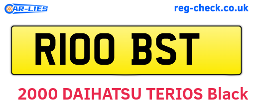 R100BST are the vehicle registration plates.