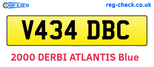V434DBC are the vehicle registration plates.