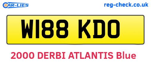 W188KDO are the vehicle registration plates.
