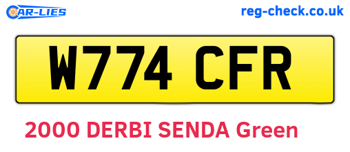 W774CFR are the vehicle registration plates.