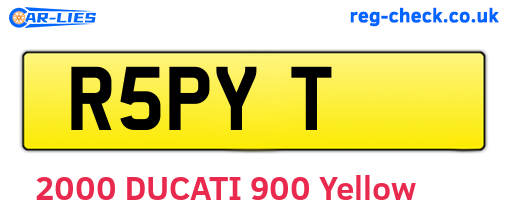 R5PYT are the vehicle registration plates.