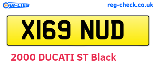 X169NUD are the vehicle registration plates.