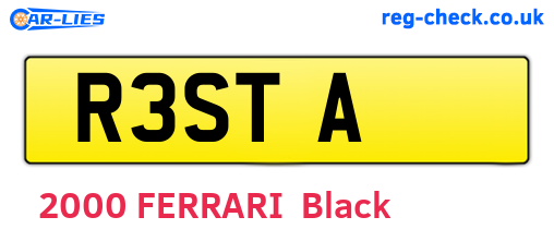 R3STA are the vehicle registration plates.