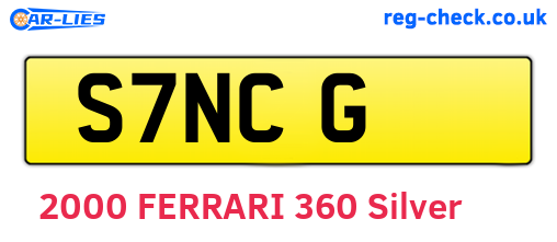 S7NCG are the vehicle registration plates.