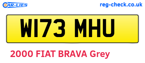 W173MHU are the vehicle registration plates.