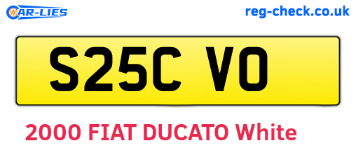 S25CVO are the vehicle registration plates.