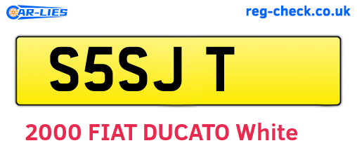 S5SJT are the vehicle registration plates.