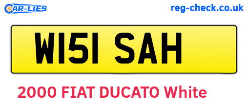 W151SAH are the vehicle registration plates.