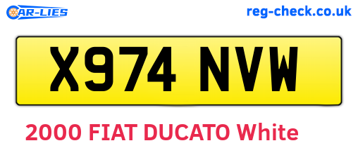 X974NVW are the vehicle registration plates.