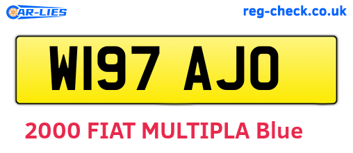 W197AJO are the vehicle registration plates.