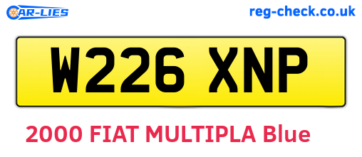 W226XNP are the vehicle registration plates.